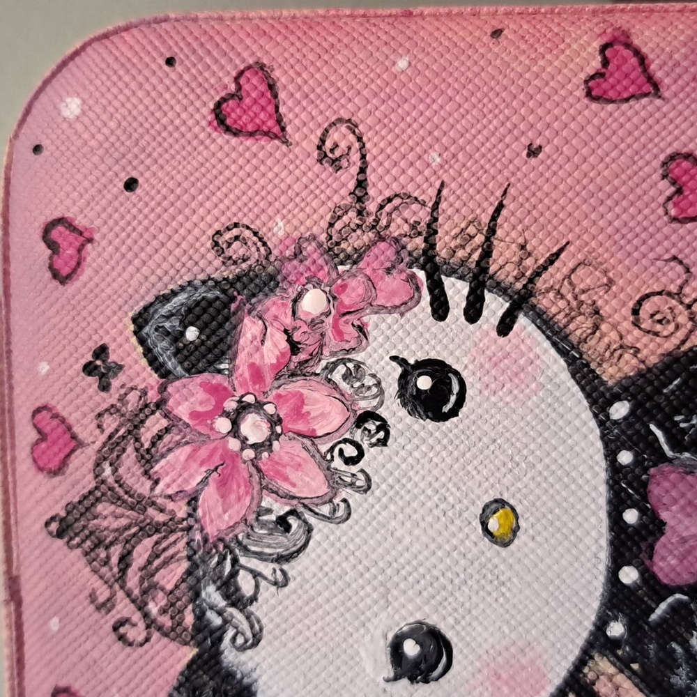 Hand Crafted Painted Portable Jewelry Trinket Box - Picture 5 of 8